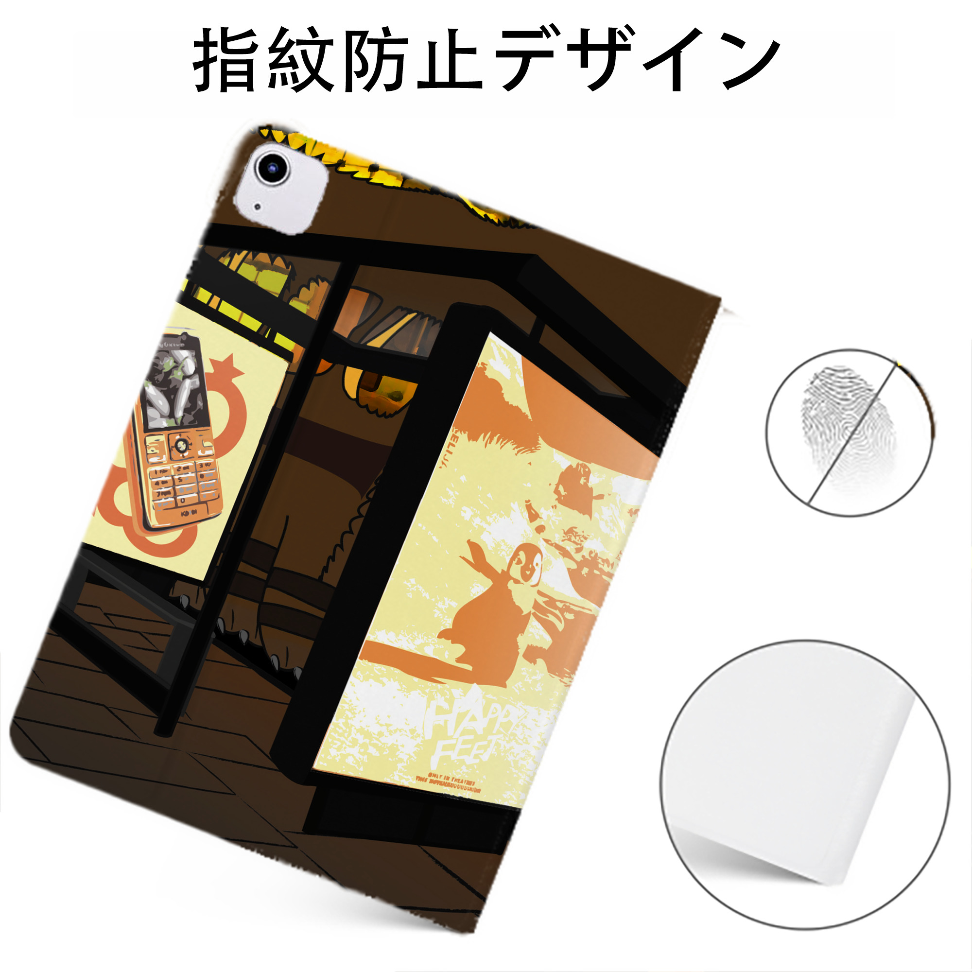 （画像用） となりのトトロ 草壁メイ 草壁サツキ My Neighbor Totoro Satsuki Kusakabe Mei Kusakabe IPadケース ペンホルダー付き ブックスタイルデザイン